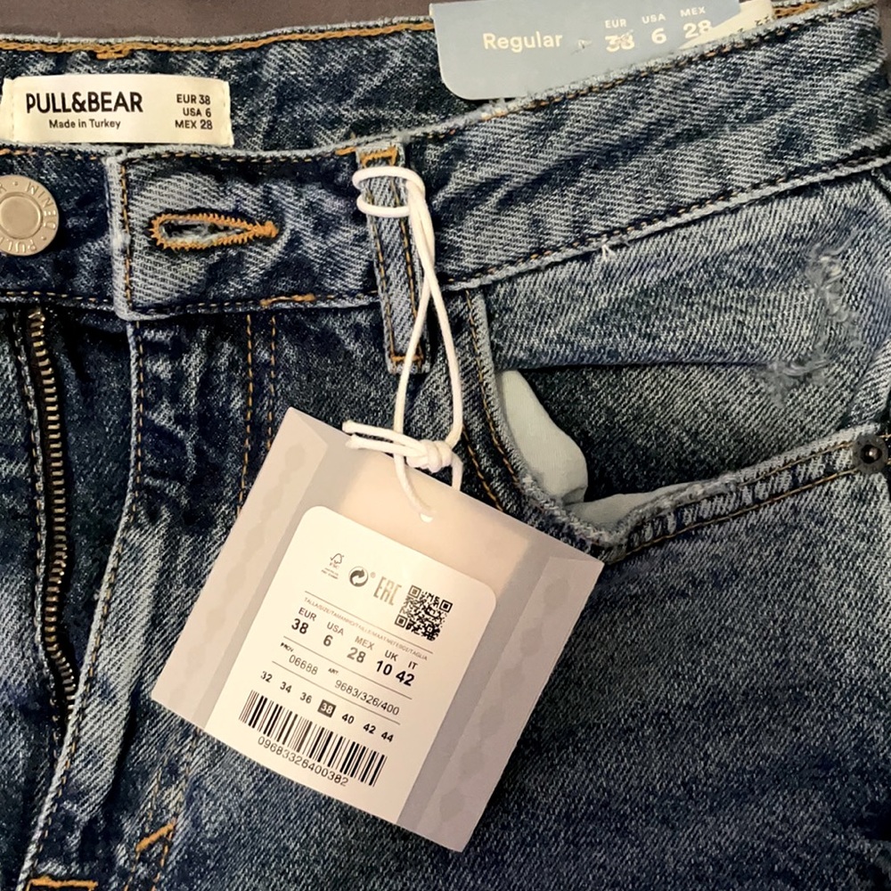 Pull&Bear Straight Leg high rise jeans